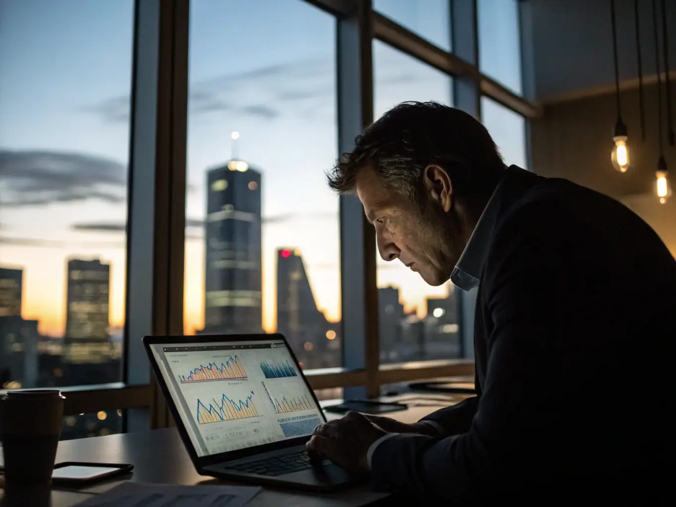 An image of a financial advisor analyzing market data on a digital tablet with a backdrop of Mexico City skyline, representing investment strategies tailored for the Mexican market.
